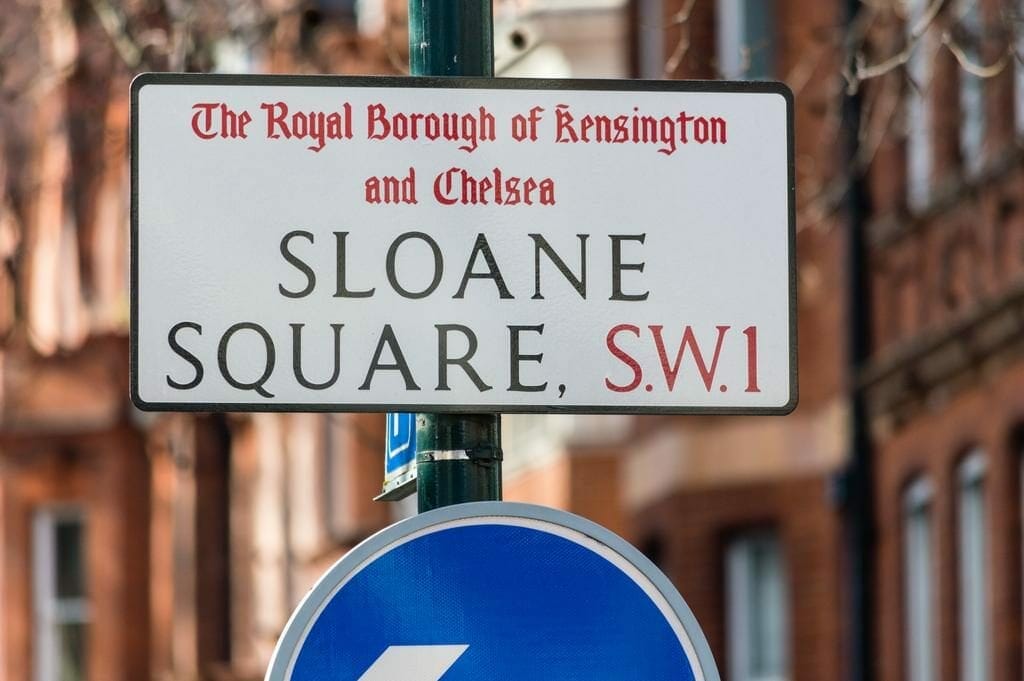 Sloane Square Street Sign Chelsea