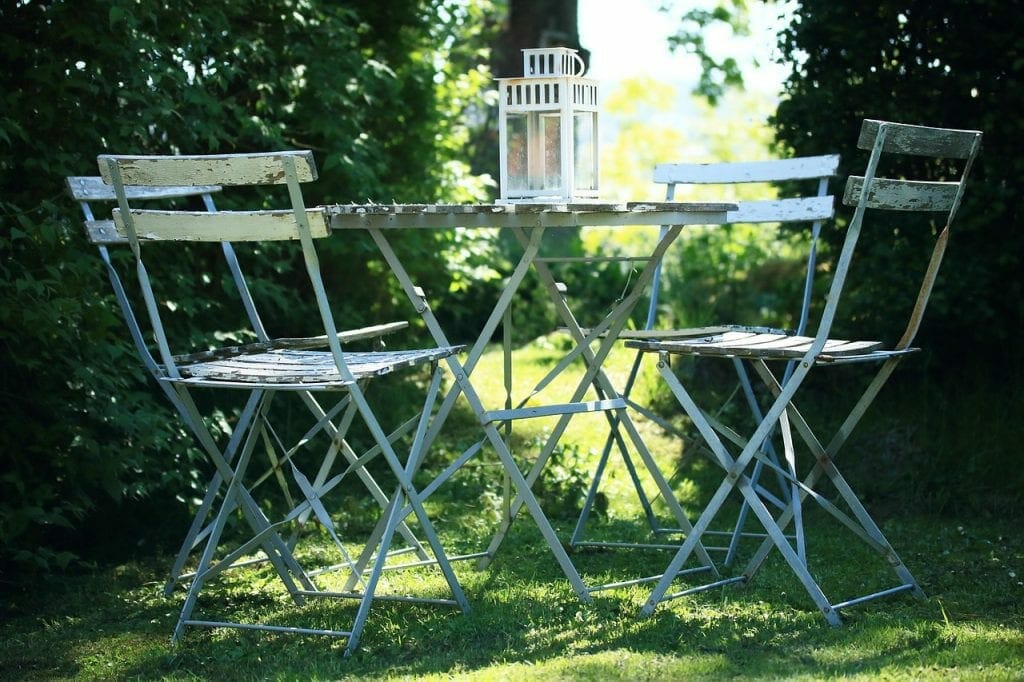 A garden with storage needs