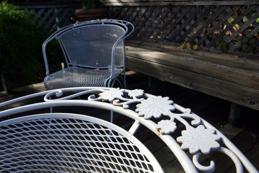 storing garden furniture