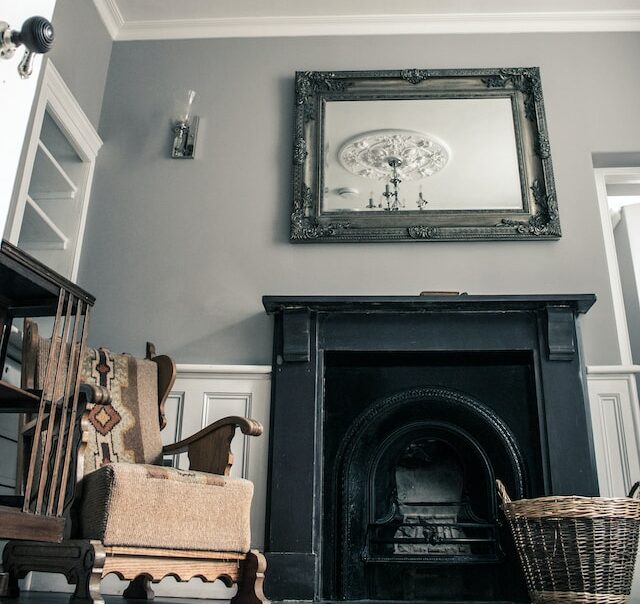 antique fireplace
