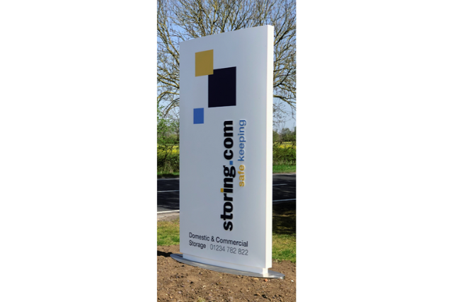 Entrance to storing.com self storage facility bedford