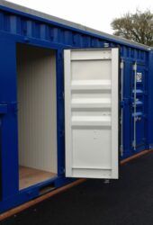row of self storage units in Bedford