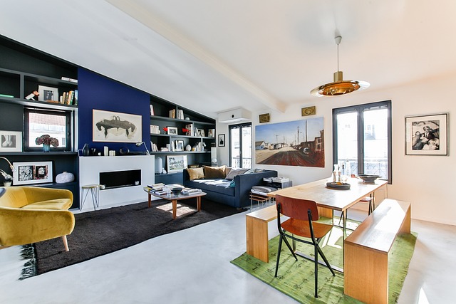 contemporary living space in Pimlico apartment