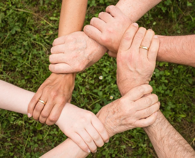 team spirit, family, holding hands