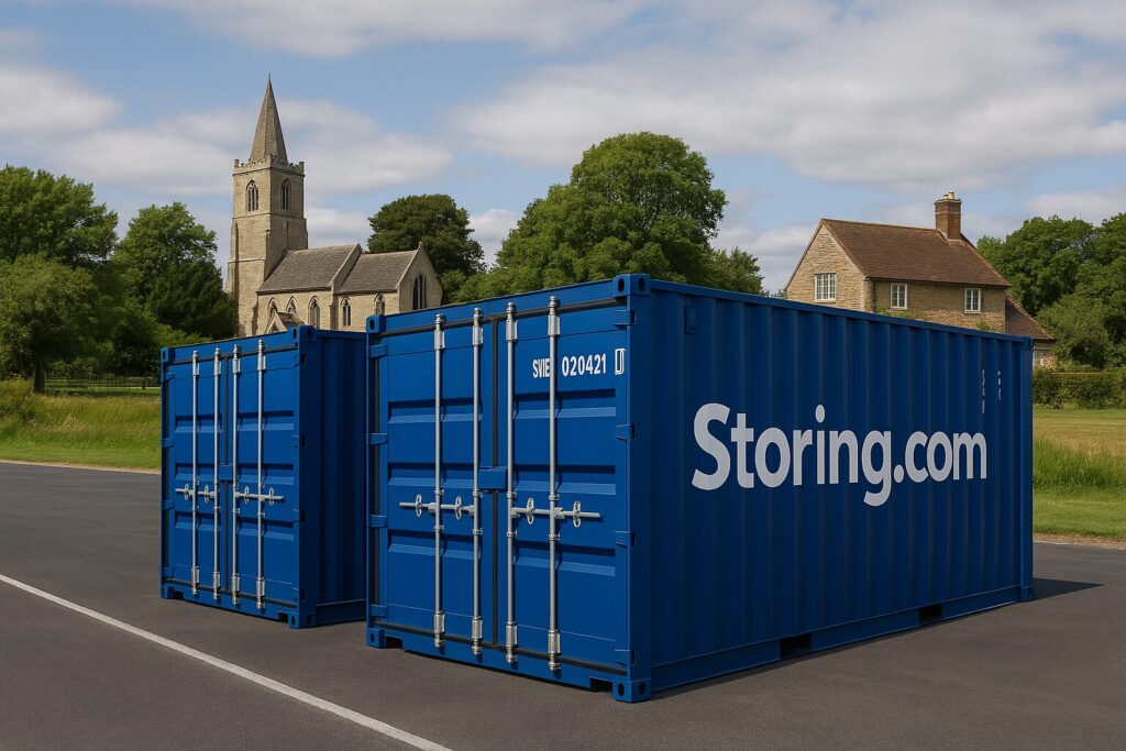 “Storing.com drive-up container units serving Upper Dean village in rural Bedfordshire”