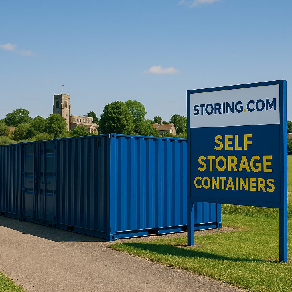 “Storing.com container storage units near Irthlingborough in rural Northamptonshire”