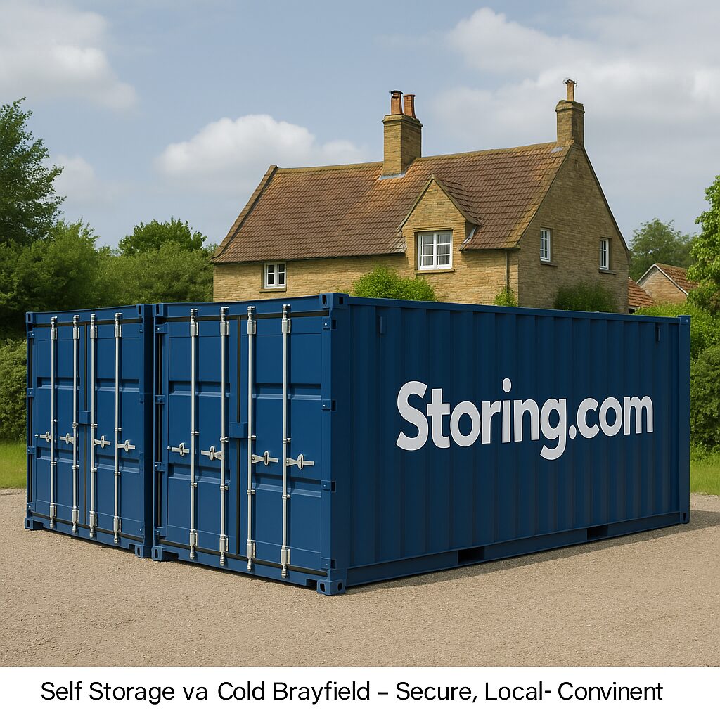 “Drive-up self storage containers from Storing.com serving Cold Brayfield village and nearby areas”