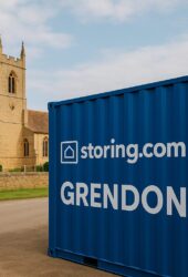Secure self storage container facility serving residents of Grendon village
