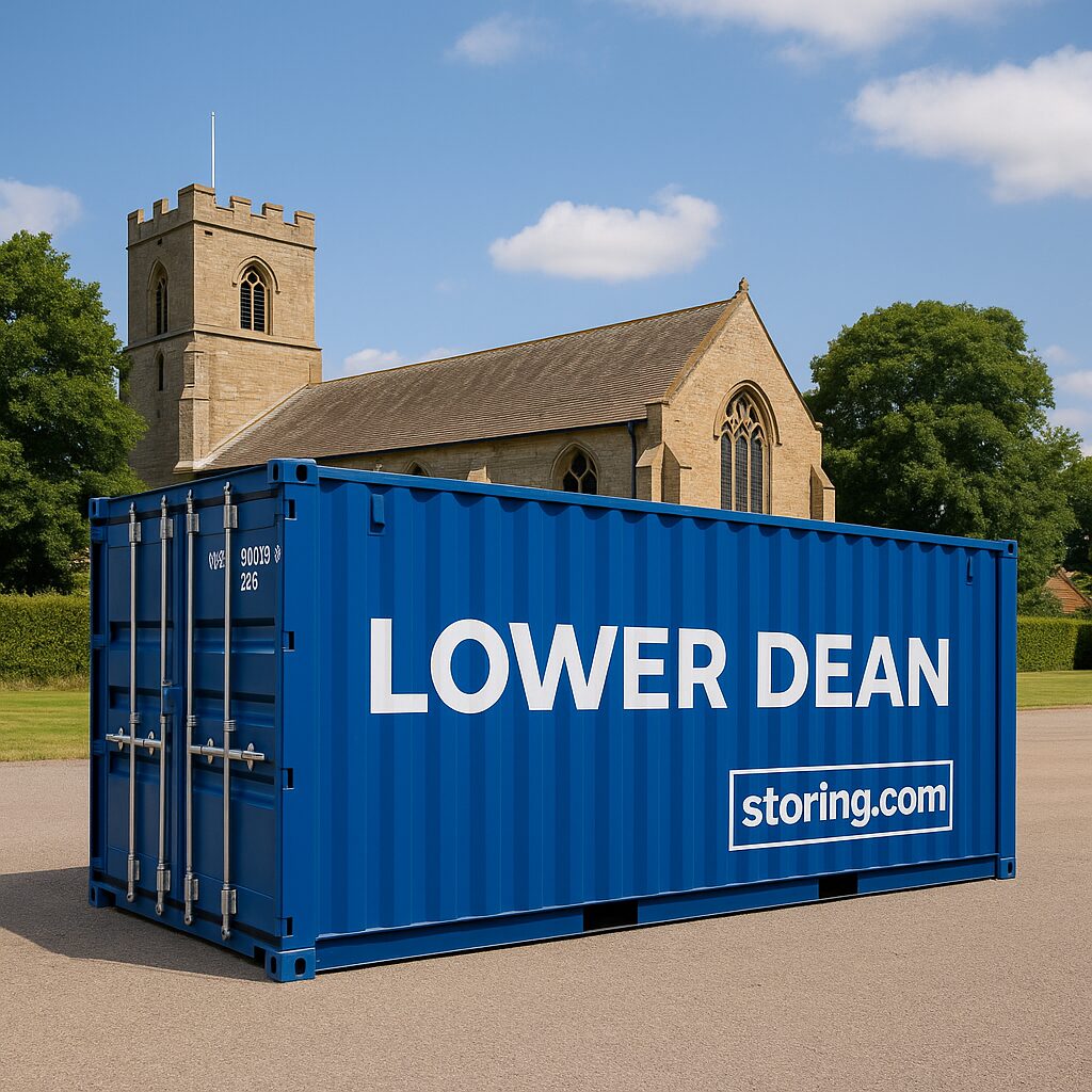 Drive-up self storage container serving homes and businesses in Lower Dean, Bedfordshire