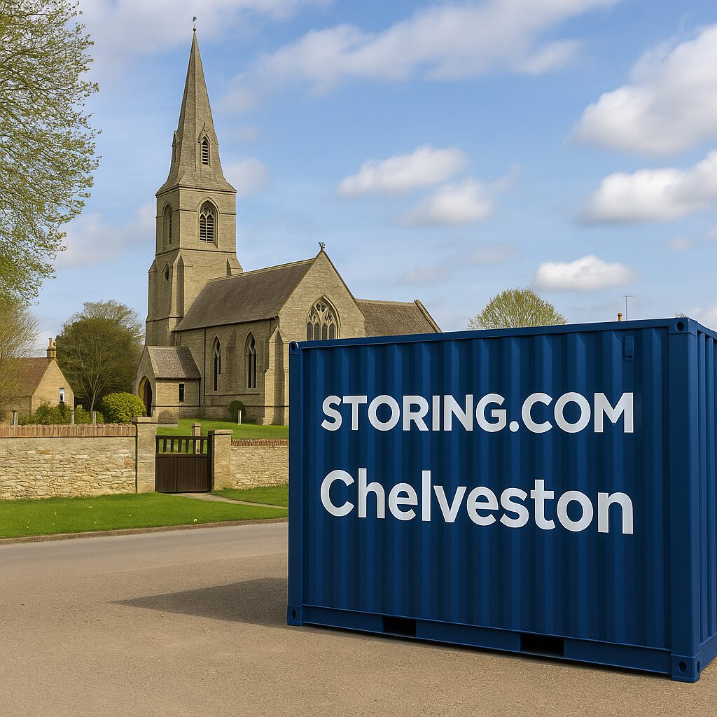 Self storage container facility serving homes and small businesses in Chelveston village